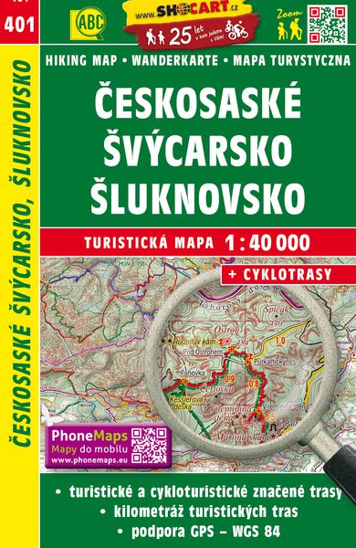 Produktbild: Českosask&eacute; &Scaron;v&yacute;carsko, &Scaron;luknovsko / S&auml;chsisch-B&ouml;hmische Schweiz, Schluckenau (Wander - Radkarte 1:40.000)