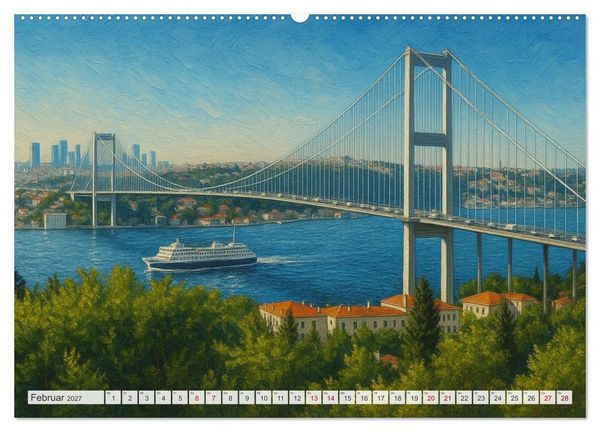 Produktbild: Sehenswertes in Istanbul - Die Sprache der Farben (hochwertiger Premium Wandkalender 2027 DIN A2 quer), Kunstdruck in Hochglanz