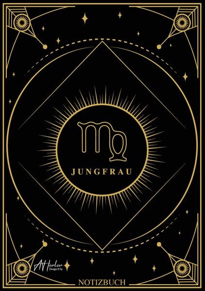 Produktbild: Edles Notizbuch Sternzeichen Jungfrau | Designed by Alfred Herler