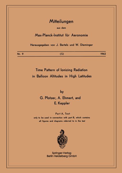 Produktbild: Time Pattern of Ionizing Radiation in Balloon Altitudes in High Latitudes
