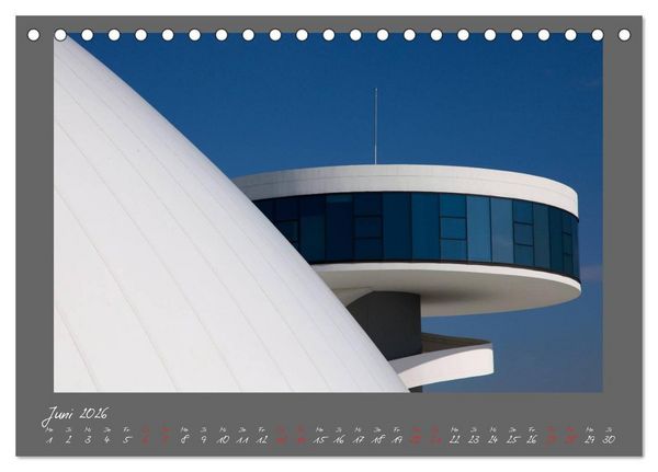 Produktbild: Moderne Architektur - Oscar Niemeyer Kulturzentrum (Tischkalender 2026 DIN A5 quer), CALVENDO Monatskalender
