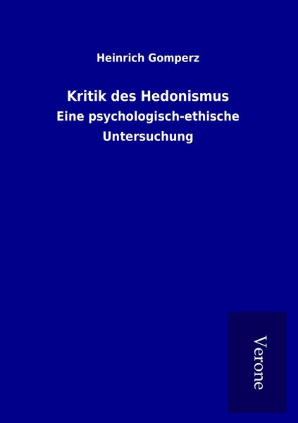 Produktbild: Kritik des Hedonismus