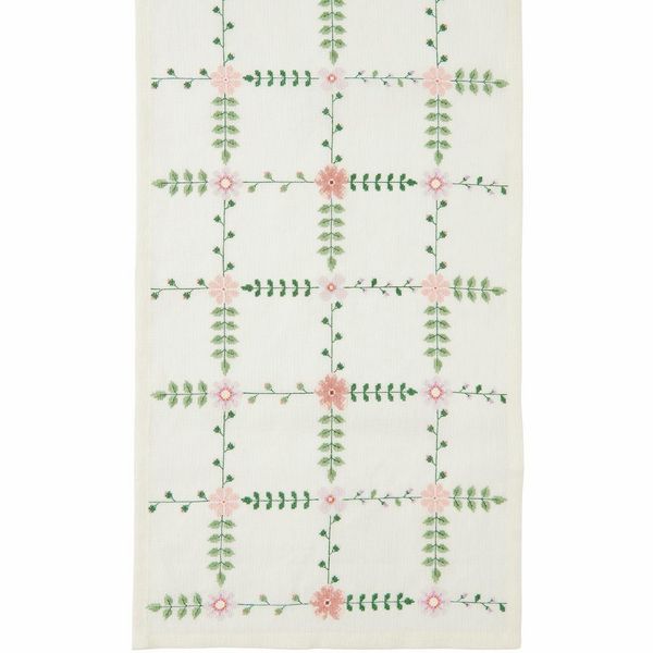 Produktbild: Stickpackung, Gez&auml;hlter Kreuzstich Tischl&auml;ufer Wiesenbl&uuml;mchen, 42 x 164 cm, 100% Leinen