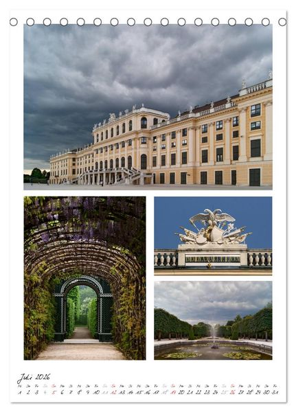 Produktbild: Schloss Sch&ouml;nbrunn im Wandel der Jahreszeiten (Tischkalender 2026 DIN A5 hoch), CALVENDO Monatskalender