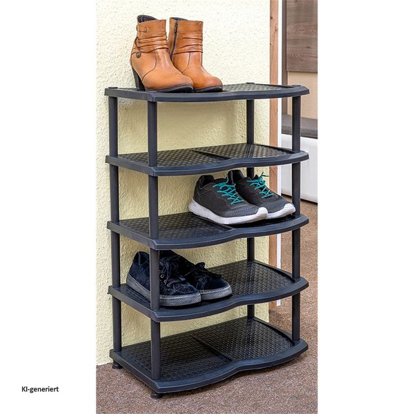 Produktbild: HTI-Living Schuhregal 5 Etagen f&uuml;r 10 Paar Schuhe Schuhregal 5 Etagen f&uuml;r 10 Paar Schuhe