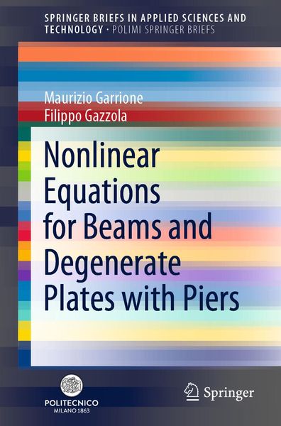Produktbild: Nonlinear Equations for Beams and Degenerate Plates with Piers