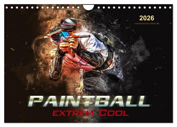 Produktbild: Paintball - extrem cool (Wandkalender 2026 DIN A4 quer), CALVENDO Monatskalender