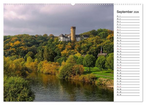 Produktbild: Die Lahn - Zauberhafte Orte rund um Limburg (hochwertiger Premium Wandkalender 2026 DIN A2 quer), Kunstdruck in Hochglanz