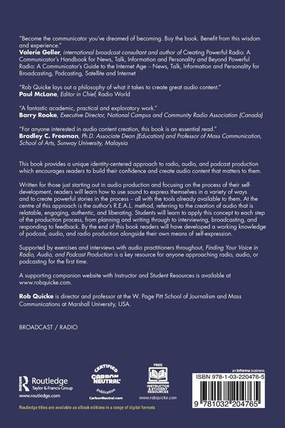 Produktbild: Finding Your Voice in Radio, Audio, and Podcast Production