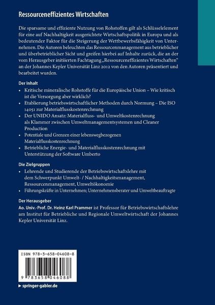 Produktbild: Ressourceneffizientes Wirtschaften