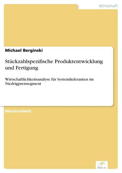 Produktbild: St&uuml;ckzahlspezifische Produktentwicklung und Fertigung