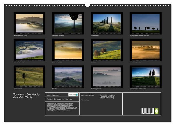 Produktbild: Toskana - Die Magie des Val d'Orcia (Wandkalender 2026 DIN A2 quer), CALVENDO Monatskalender