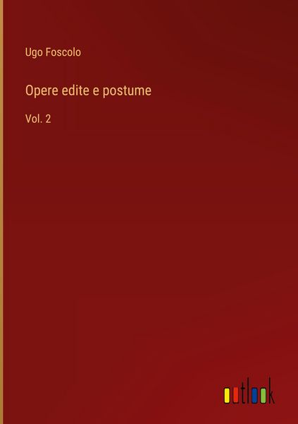 Produktbild: Opere edite e postume