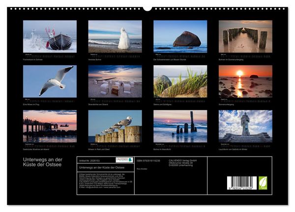 Produktbild: Unterwegs an der K&uuml;ste der Ostsee (hochwertiger Premium Wandkalender 2026 DIN A2 quer), Kunstdruck in Hochglanz