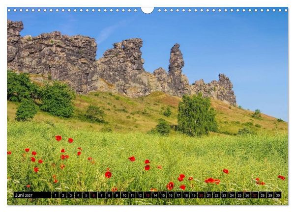 Produktbild: Die Teufelsmauer - Bizarre Felsformationen im Harz (Wandkalender 2027 DIN A3 quer), CALVENDO Monatskalender