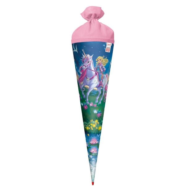 Produktbild: Motivschult&uuml;te, Magische Einhornreiterin, 70 cm, Glitter
