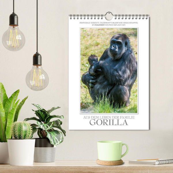 Produktbild: Emotionale Momente: Aus dem Leben der Familie Gorilla. (Wandkalender 2026 DIN A4 hoch), CALVENDO Monatskalender