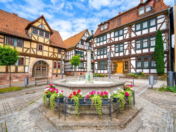 Produktbild: CALVENDO Puzzle Storchenbrunnen Gerstungen | 1000 Teile Lege-Gr&ouml;&szlig;e 64x48cm Foto-Puzzle f&uuml;r gl&uuml;ckliche Stunden