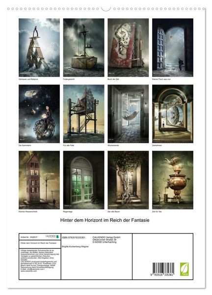 Produktbild: Hinter dem Horizont im Reich der Fantasie (hochwertiger Premium Wandkalender 2026 DIN A2 hoch), Kunstdruck in Hochglanz