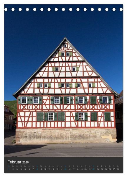 Produktbild: Str&uuml;mpfelbach - Fachwerkh&auml;user (Tischkalender 2026 DIN A5 hoch), CALVENDO Monatskalender