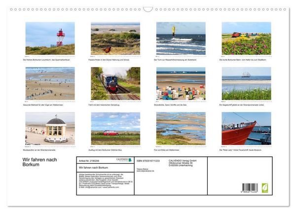 Produktbild: Wir fahren nach Borkum (Wandkalender 2026 DIN A2 quer), CALVENDO Monatskalender