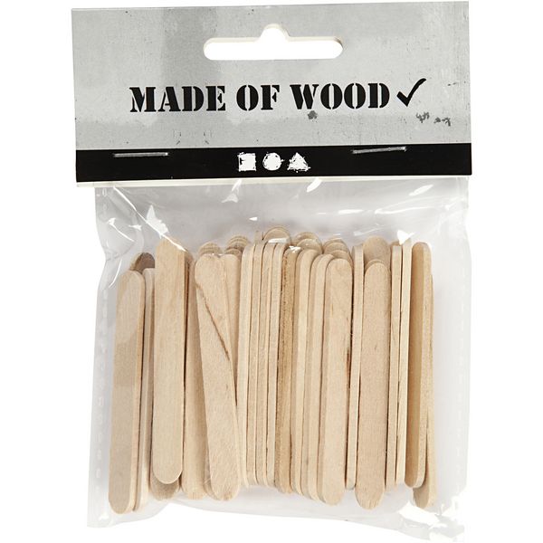 Produktbild: Creativ Company Eisstiele, L 5,5 cm, B 6 mm, Natur, 50 Stk