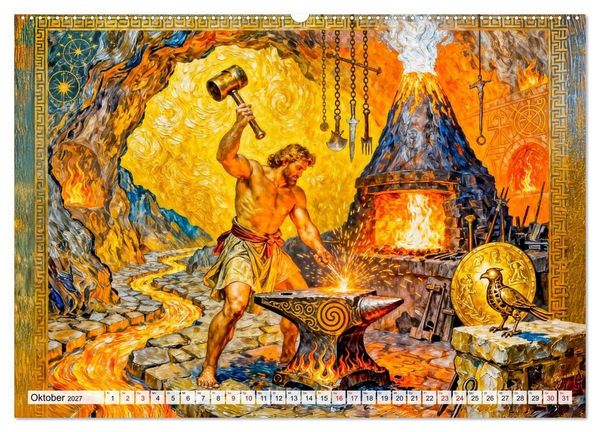 Produktbild: Die G&ouml;tter des Olymps - Die G&ouml;tter der Antike in epischen Bildern (Wandkalender 2027 DIN A2 quer), CALVENDO Monatskalender