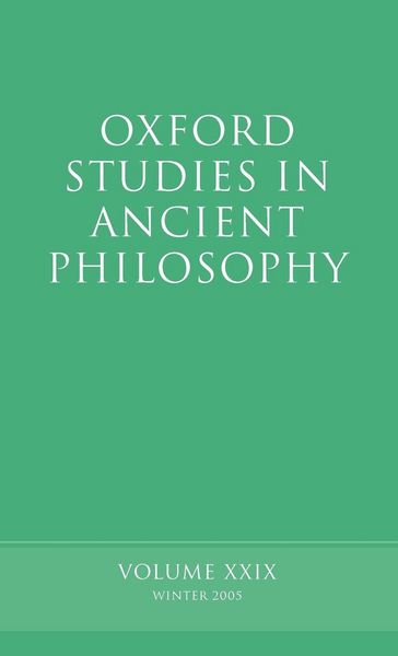 Produktbild: Oxford Studies in Ancient Philosophy Vol XXIX