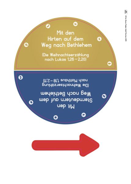 Produktbild: Die Weihnachtsgeschichte. Auf dem Weg nach Bethlehem. Ein Legekreis in 10 Bildern