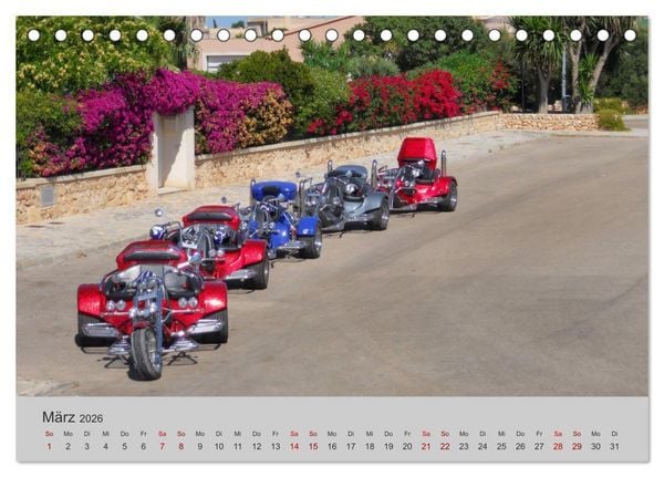 Produktbild: Trikes - Unterwegs auf drei R&auml;dern (Tischkalender 2026 DIN A5 quer), CALVENDO Monatskalender