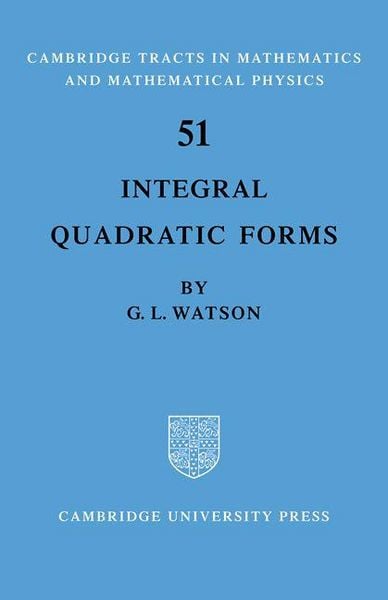 Produktbild: Integral Quadratic Forms