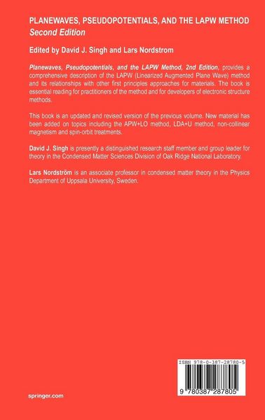 Produktbild: Planewaves, Pseudopotentials, and the LAPW Method