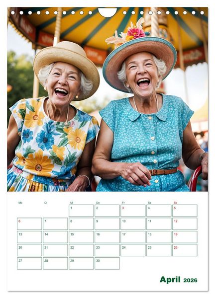Produktbild: Alt, aber oho - Graue Haare, bunte Abenteuer (Wandkalender 2026 DIN A4 hoch), CALVENDO Monatskalender