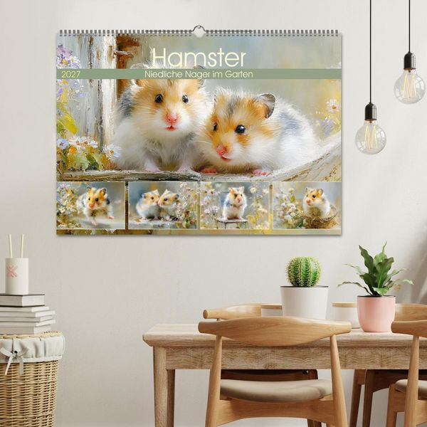 Produktbild: Hamster. Niedliche Nager im Garten (Wandkalender 2027 DIN A2 quer), CALVENDO Monatskalender