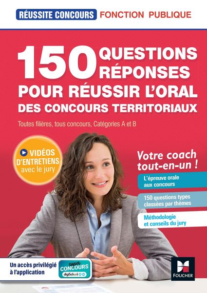 Produktbild: R&eacute;ussite Concours - 150 questions/r&eacute;ponses pour l'oral - concours territoriaux- Pr&eacute;paration compl&egrave;te