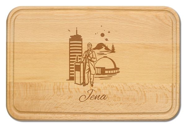 Produktbild: Buchenholz Schneidebrett 30x20cm, Motiv Jena