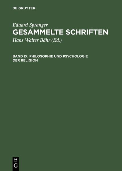 Produktbild: Philosophie und Psychologie der Religion
