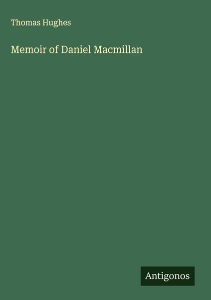 Produktbild: Memoir of Daniel Macmillan