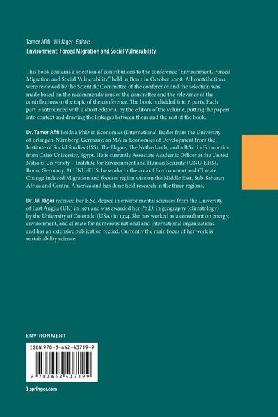 Produktbild: Environment, Forced Migration and Social Vulnerability