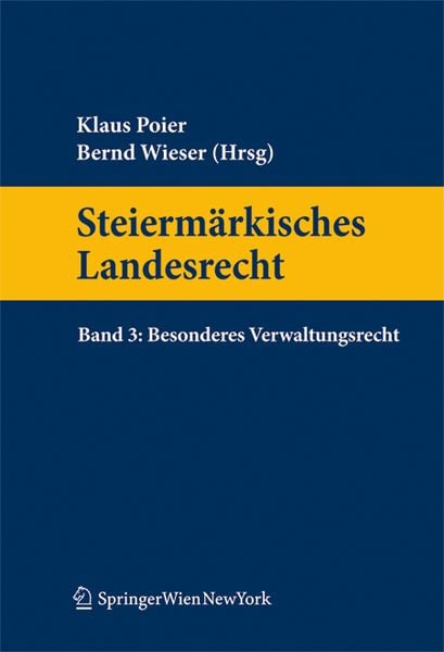 Produktbild: Steierm&auml;rkisches Landesrecht Band 3. Besonderes Verwaltungsrecht