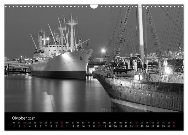 Produktbild: Hamburg monochrome Impressionen (Wandkalender 2027 DIN A3 quer), CALVENDO Monatskalender