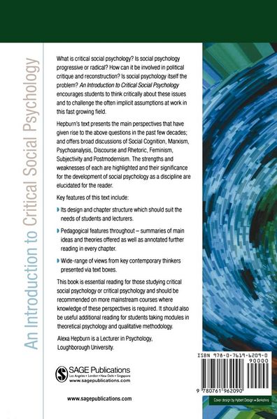 Produktbild: An Introduction to Critical Social Psychology