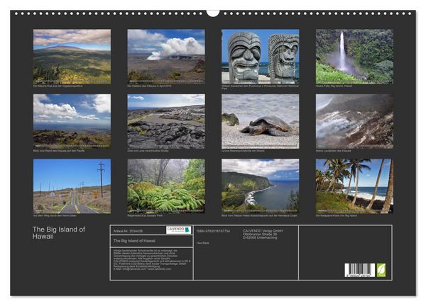 Produktbild: The Big Island of Hawaii (Wandkalender 2026 DIN A2 quer), CALVENDO Monatskalender