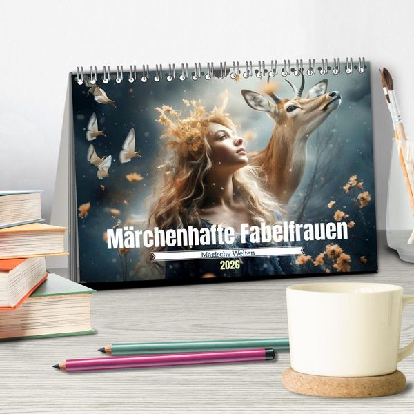 Produktbild: M&auml;rchenhafte Fabelfrauen (Tischkalender 2026 DIN A5 quer), CALVENDO Monatskalender
