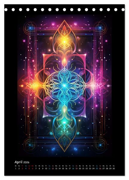 Produktbild: Fractale Mandalas (Tischkalender 2026 DIN A5 hoch), CALVENDO Monatskalender