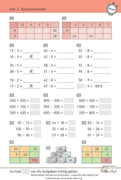 Das Übungsheft Mathematik 3 - Überarbeitete Neuauflage