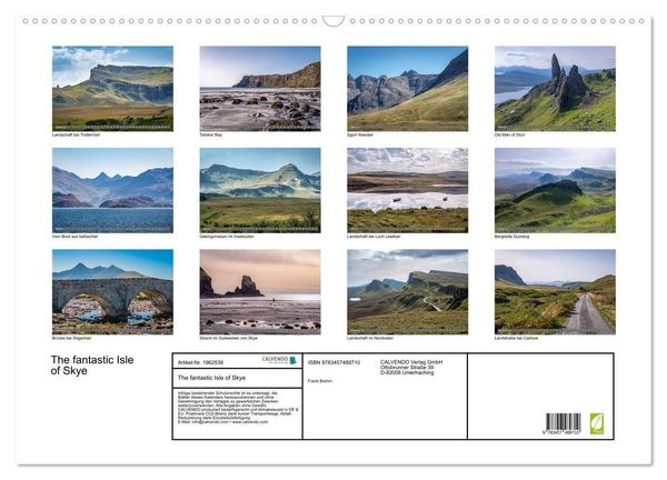 Produktbild: The fantastic Isle of Skye (Wandkalender 2026 DIN A2 quer), CALVENDO Monatskalender