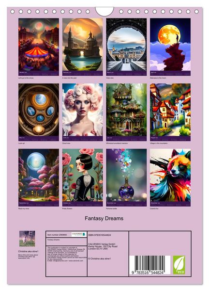 Produktbild: Fantasy Dreams (Wall Calendar 2026 DIN A4 portrait), CALVENDO 12 Month Wall Calendar