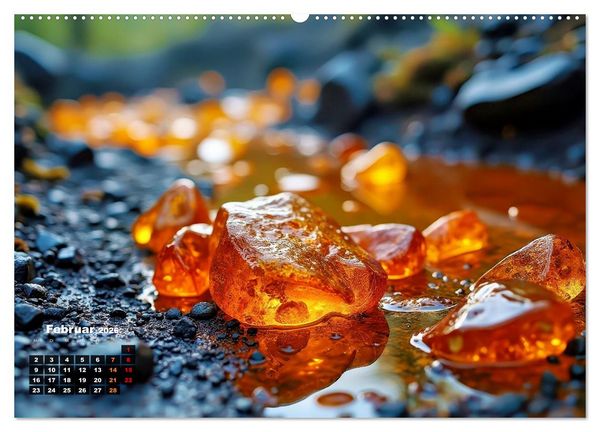Produktbild: Bernstein mit Einschl&uuml;ssen (hochwertiger Premium Wandkalender 2026 DIN A2 quer), Kunstdruck in Hochglanz