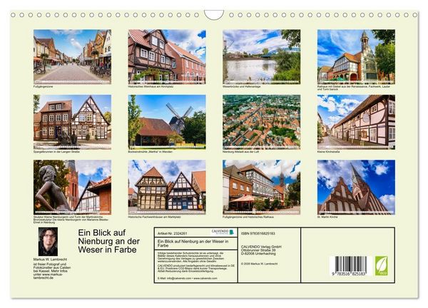 Produktbild: Ein Blick auf Nienburg an der Weser in Farbe (Wandkalender 2027 DIN A3 quer), CALVENDO Monatskalender
